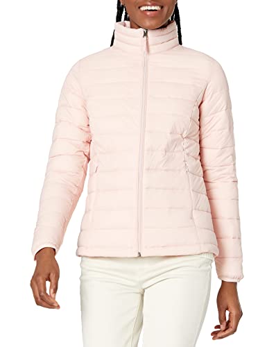 Amazon Essentials - Chaqueta acolchada para mujer, plegable, ligera y resistente al agua, Rosa (light pink), US XS (EU XS-S)