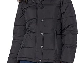 Amazon Essentials Heavy-Weight Hooded Puffer Coat dress-coats, Negro, XL
