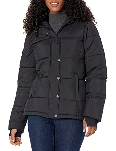 Amazon Essentials Heavy-Weight Hooded Puffer Coat dress-coats, Negro, XL