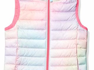 Amazon Essentials Hooded Puffer Jacket Down-Outerwear-Vests, Rosa Degradado, Medium