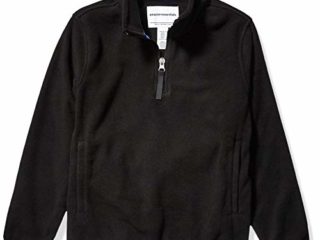 Amazon Essentials Quarter-Zip Polar Fleece Jacket Outerwear-Jackets, Negro, XS