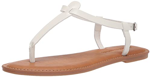 Amazon Essentials Sandalia Informal con Correa al Tobillo Mujer, Blanco, 40 Wide EU