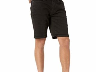 Amazon Essentials Slim-fit 9" Inseam Denim Short Pantalones Cortos de Mezclilla, Negro, 30W