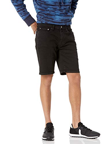 Amazon Essentials Slim-fit 9" Inseam Denim Short Pantalones Cortos de Mezclilla, Negro, 30W