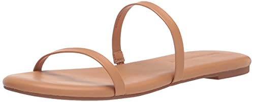 Amazon Essentials Thin Two Strap Sandal Sandalia Plana, Natural, 38.5 EU