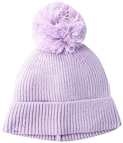 Amazon Essentials Women's Chunky Beanie with Yarn Pom Sombrero, Lila, Talla única