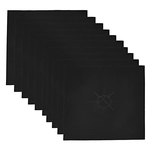 AmazonCommercial - Paquete de 10 protectores para fogón de cocina de gas, 0,2 mm, 26,9 x 26,9 cm
