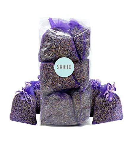 Ambientador Armario Ropa - Ambientadores Armarios, Ambientador Lavanda - Ambientador Armarios y Cajones - 9 Bolsas Lavanda Seca Natural (100 gr)