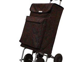 Amig - Carro de la Compra Termo Modelo 5 | 4 Ruedas | Color Negro Estampado | Capacidad 48L | Carga máxima 15kg