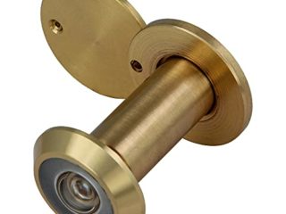 Amig - Mirilla Mod. 3 con Lente Súper Angular para Puertas Interiores y Exteriores 3-14 de Aluminio en Color Oro, Dorado (S) | Medidas - Diámetro 14 mm, Grosor de la Puerta 35-60 mm