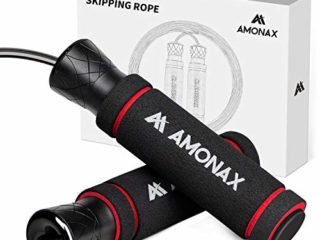 Amonax Cuerda Saltar, Comba Crossfit Hombre Mujer, Combas para Saltar para Boxeo Entrenamiento, Jump Rope Fitness Ejercicio Gimnasio en Casa, Skipping Rope para Material Crossfit Crossrope