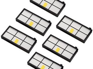 Amoy Accesorios de filtros para iRobot Roomba serie 800 y 900 980 966 960 865 870 875 876 Recambios, 6 piezas