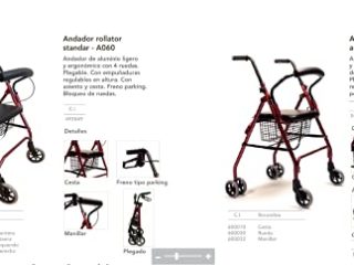 ANDADOR ROLLATOR ALUMINIO ULTRALIGERO