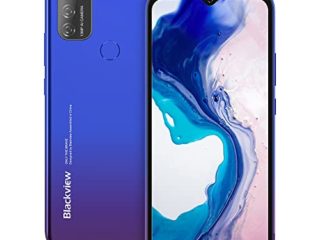 Android 11 Teléfono Móvil Libres, Blackview A70 5380mAh Baterí Octa-Core 3GB+32GB 256GB Ampliables, 4G Smartphone 6,52 Pulgadas Triple Cámara 13MP+5MP, Huella Digital/Face ID/GPS/FM (Azul)