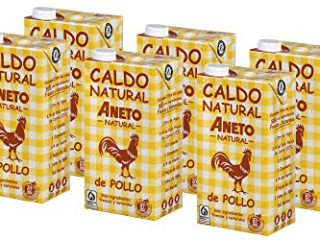 Aneto 100% Natural - Caldo de Pollo - caja de 6 unidades de 1 litro