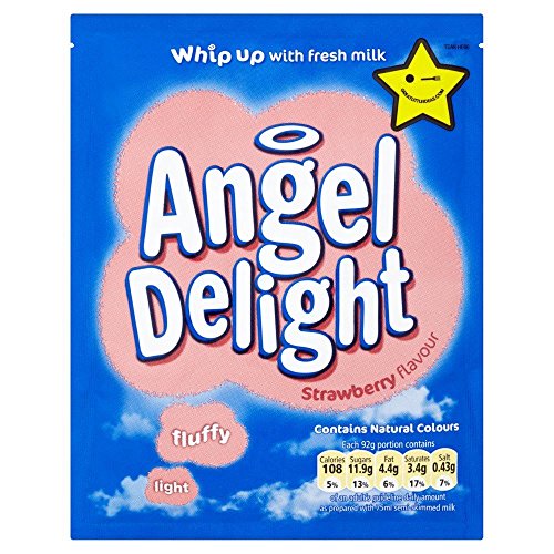 Angel Delight - Postre con sabor a fresa - 59 g - Pack de 12 unidades
