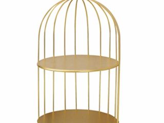 Angoily Cosméticos Estante de Almacenamiento de Hierro Jaula de Pájaros Antiguos Sostenedor de La Joyería Postre Cupcake Soporte Collar Organizador de Pendientes Exhibición Bandeja Grande