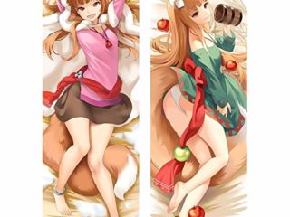 Anime Spice and Wolf Holo Dakimakura Hugging Throw Body Pillow Case Anime Mujeres Mujer Otaku Waifu DIY Disfraz Cubierta Regalos 34X100cm