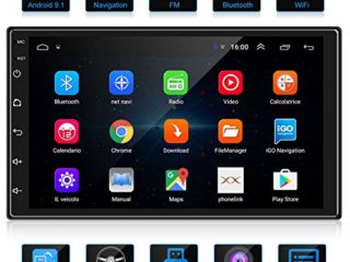ANKEWAY 7 Pulgadas Android Radio de Coche 2 DIN, 1080P HD Pantalla Táctil Car Stereo+Llamadas Manos Libres Bluetooth+WiFi+Navegación GPS+Cámara de Visión Trasera+USB Doble+Reproductor de Internet