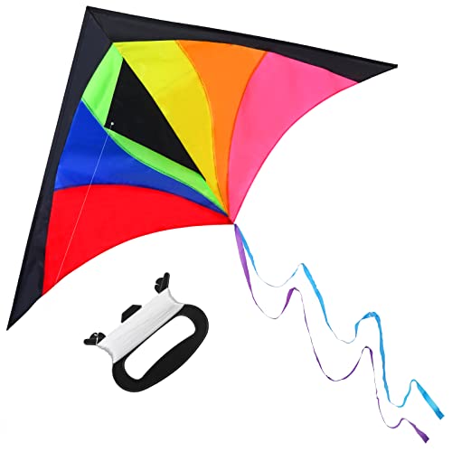 Anpro Gran Cometa para Niños y Adultos- Fácil de Volar con Viento Fuerte o una Suave Brisa Velas Niños