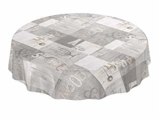 Anro Industry Style - Mantel de Hule, diseño Moderno, Multicolor, Redondo, 120 cm