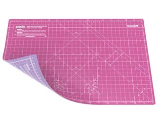 ANSIO Base De Corte A3 Doble Cara Auto Curación 5 Capas Para Costura y Manualidades - Imperial/Métrica 17 x 11 pulgadas / 42 x 27 cm- Super Rosa / Púrpura Lavanda
