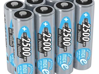 Ansmann 5035442-590-1 - MaxE Potente Pila previamente cargada, Reducida autodescarga (2500mAh, Mignon AA, 8 Unidades)