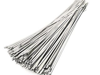 ANZESER Bridas Metalicas 4.6 * 300mm Metal Cable Ties 100pcs