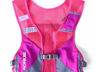 Aonijie Unisex Running Chaleco de Hidratación Ultraligero Mochilas Trail Ideal Para Senderismo, Maratón, Escalada y Ciclismo (Hot Pink)
