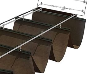 AOTNZ Romano Sombra De Vela Onda Pabellón Cubrir, Retráctil Cifrado Actualizado Exterior Toldo De Patio, Poliéster Reemplazo Pérgola Protección UV para Terraza Plataforma (Size : 0.9x4m)