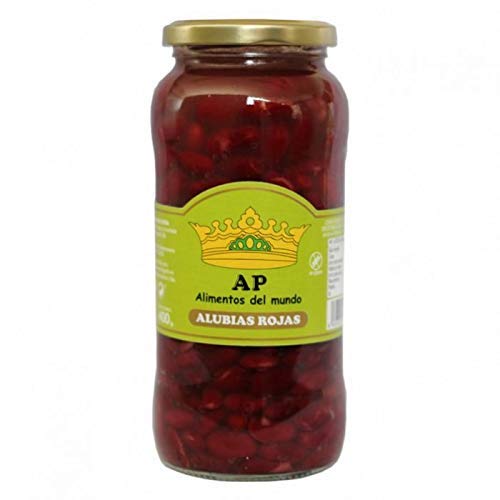 AP- Alubias Rojas Cocidas - Ideal para Comer en Cualquier Momento del Día- 580 gramos