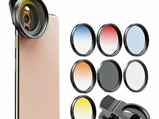 Apexel - Kit de filtros CPL (52 mm, polarizador Graduado de Color, filtros de Lente Profesional para cámara de Fotos y teléfonos celulares, para iPhone y Samsung