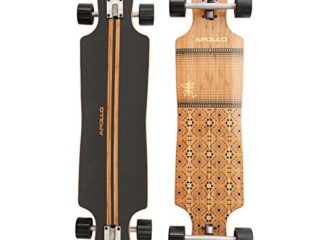 Apollo Patinete Longboard Nuku Hiva de bambú, Patinete de Patinaje Libre Twin-Tip Drop Tablas Cruiser…
