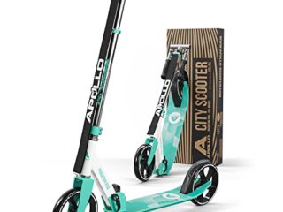 Apollo Patinete Urbano XXL Phantom Pro - Patinete de Grandes Ruedas de 200 m – City Scooter Plegable y Ajustable para Niños y Adultos