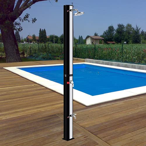 " APP LIFE Ducha Exterior Solar de jardín 35 l con Grifo Mezclador y alcachofa - para Exteriores Piscina, Agua fría y Caliente, 897zxj