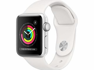Apple Watch Series 3 (GPS, 38mm) Aluminio en Plata - Correa Deportiva Blanco