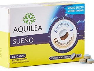 AQUILEA - Sueño Compact - Complemento Alimenticio en Comprimidos Bicapa para Conciliar el Sueño y Favorecer un Descanso Reparador - Sin Gluten 60 Comprimidos