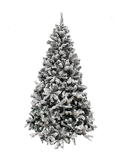 Arbol De Navidad Nevado 180 cm. 758 Ramas. Hojas De PVC con Nieve Artifical