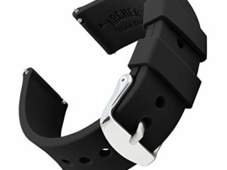 Archer Watch Straps - Correas Reloj Silicona de Liberación Rápida para Hombre y Mujer (Negro, 24mm)