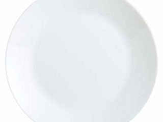Arcopal Zelie Set 12 platos llanos, Vajilla vidrio opal extra resistente, 25cm, Blanco
