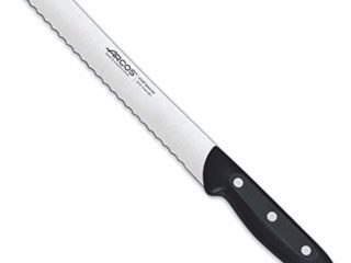 Arcos Maitre, Cuchillo Panero, Acero Inoxidable Nitrum Serrada 210 mm, Mango Polipropileno Negro