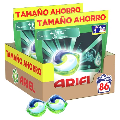 Ariel Pods Detergente Lavadora Cápsulas, 86 Lavados (2 x 43) con Lenor UNstoppables