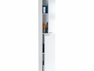 ARKITMOBEL Mueble de Baño, Columna de baño 2 Puertas y 4 Patas, Modelo Koncept, Acabado en Color Blanco Brillo, Medidas: 30 cm (Ancho) x 182 cm (Alto) x 25 cm (Fondo)