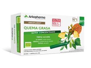 Arkopharma Arkofluido Quemagrasa Bio 20 Ampollas, Control de Peso, Saciante, Elimina Líquidos y Toxinas + Asesoramiento Nutricional, Complemento Alimenticio