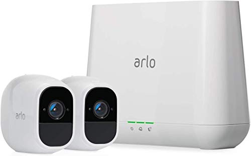 Arlo Pro 2 VMS4230P-100EUS - Sistema de seguridad y vídeo vigilancia de 2 cámaras sin cables 1080p HD (recargable, interior/exterior, visión nocturna, audio bidireccional, visión 130º)
