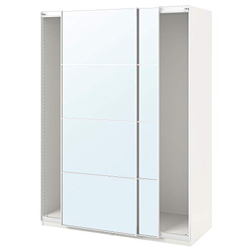 Armario PAX con puertas correderas 150x43.5x200 cm blanco/Auli espejo vidrio