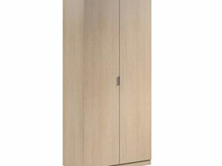 Armario Ropero 2 Puertas, Armario Habitación, Dormitorio, Modelo Low Cost, Acabado en Color Roble, Medidas: 81 cm (Ancho) x 180 cm (Alto) x 52 cm (Fondo)