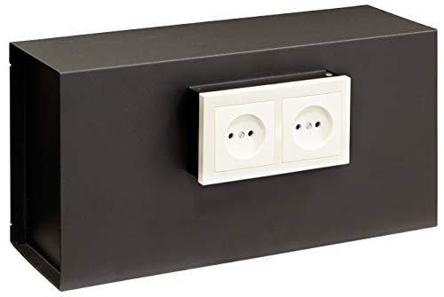 Arregui 23000W-S1 - Caja fuerte camuflada para rejilla enchufe, color negro