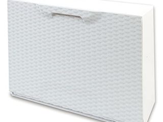 Art Plast Zapatero en Polipropileno Color Blanco Acabado Rattan, Ratán, Bianco, Grande