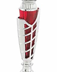 Art-Trophies AT81776 Trofeo Deportivo, Plateado/Rojo, 23 cm